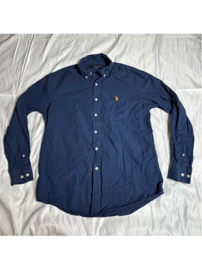 Men's U.S. Polo Assn. Blue Casual Button Down Shirt M